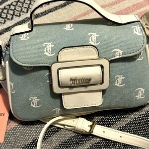 Juicy Couture Denim‎ White Flap Crossbody purse bag